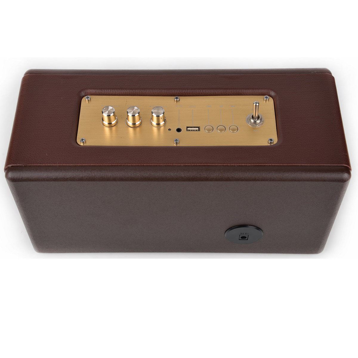 Bocina Misik Vintage con Radio USB y Auxiliar Café