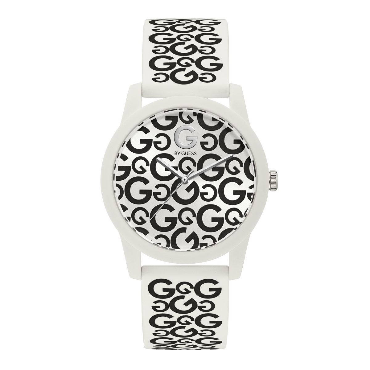 Montre GUESS Carrée Noire - Bracelet Acier, Logo G Strass, Référence U95006L1, Occasion En Bon état