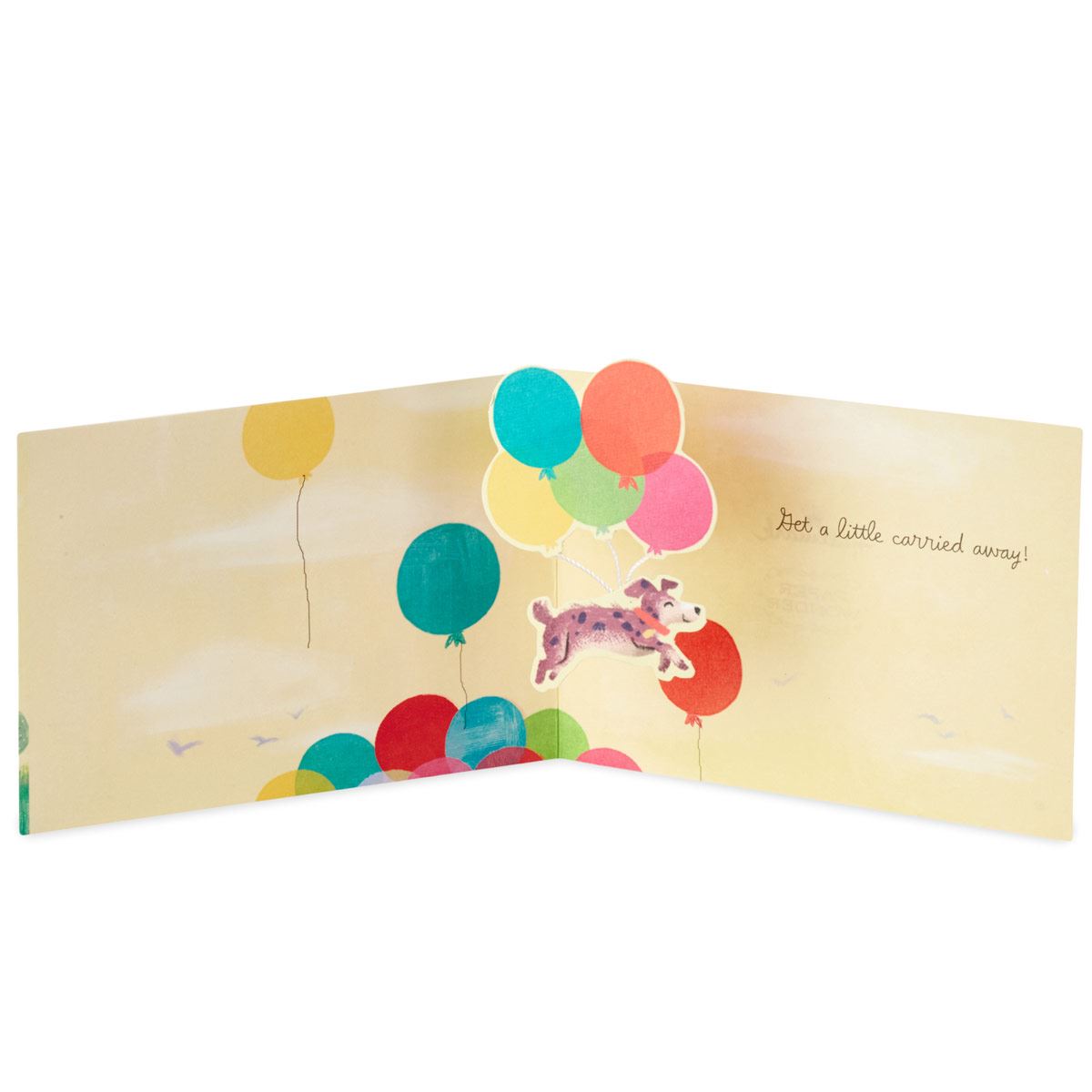 Tarjeta de cumpleaños Pop Up Hallmark - Dejate llevar