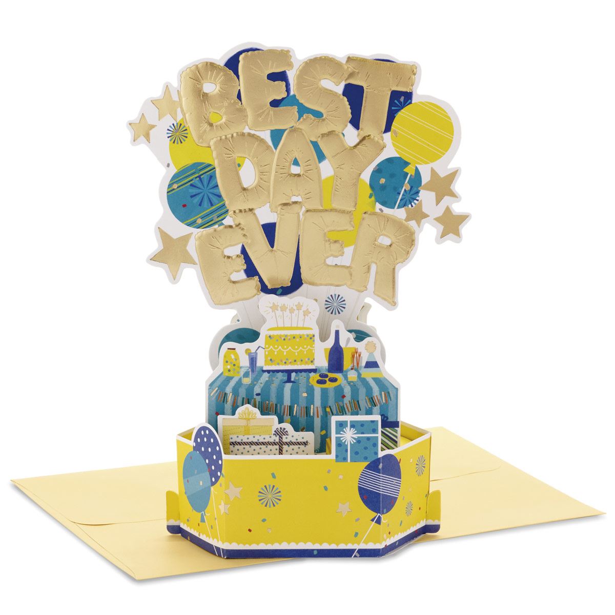 Tarjeta de cumpleaños 3D Pop-Up Hallmark - El Mejor Día Por Siempre
