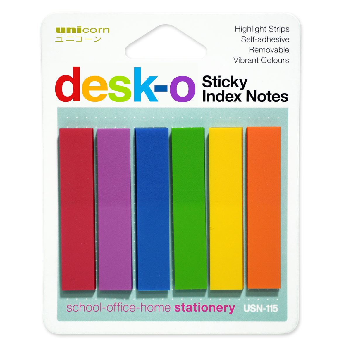 Tiras adhesivas resaltadoras 6 colores