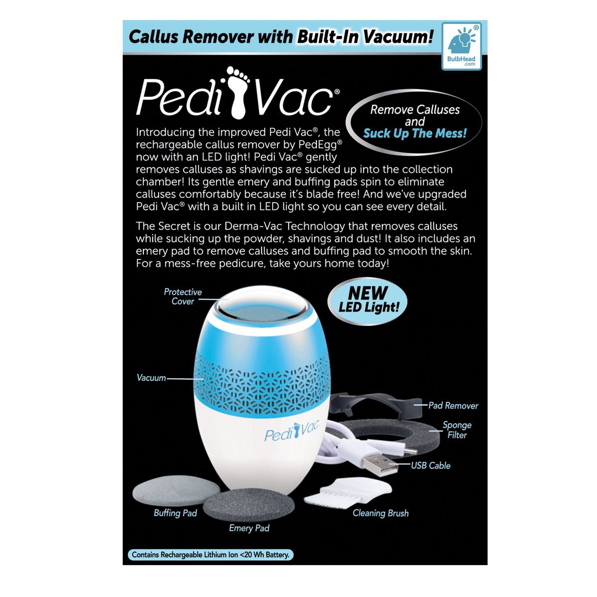 Pedi Vac V2 Removeedor Callos