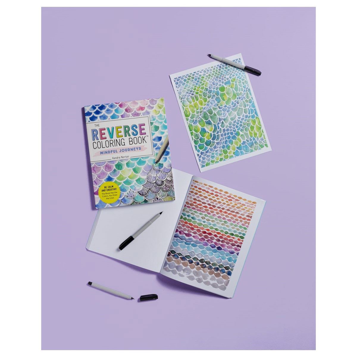 Reverse Coloring Book: Mindful Journeys