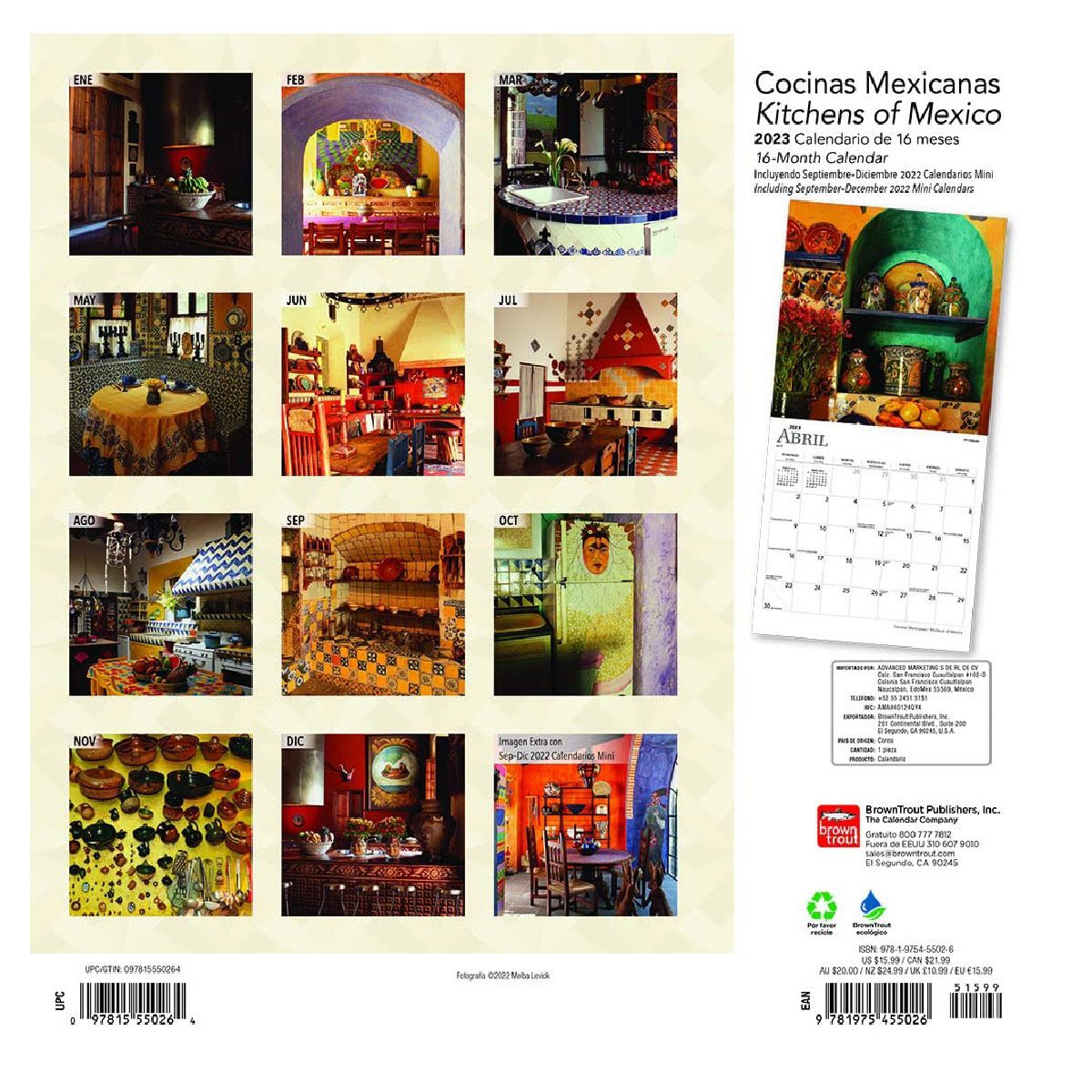 2023 Cocinas Mexicanas Square Calendario