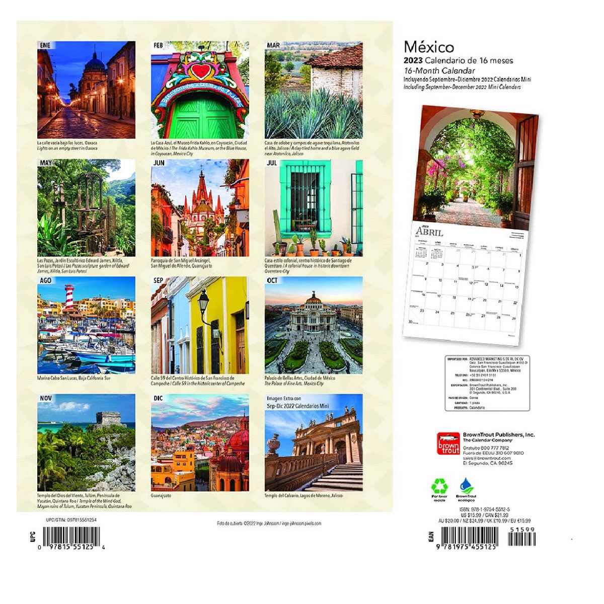 2023 México Square Calendario