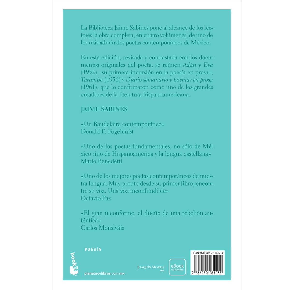 Adán y Eva / Tarumba / Diario semanario y poemas en prosa