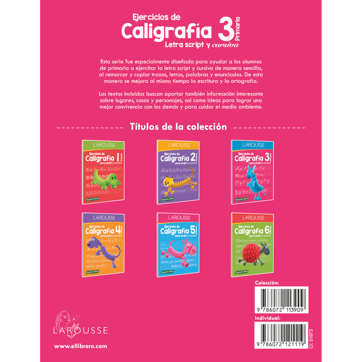 Ejercicios de Caligrafía 3° de primaria