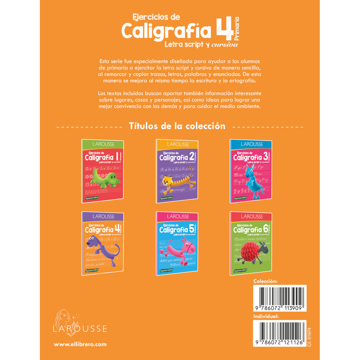 Ejercicios de Caligrafía 4° de primaria