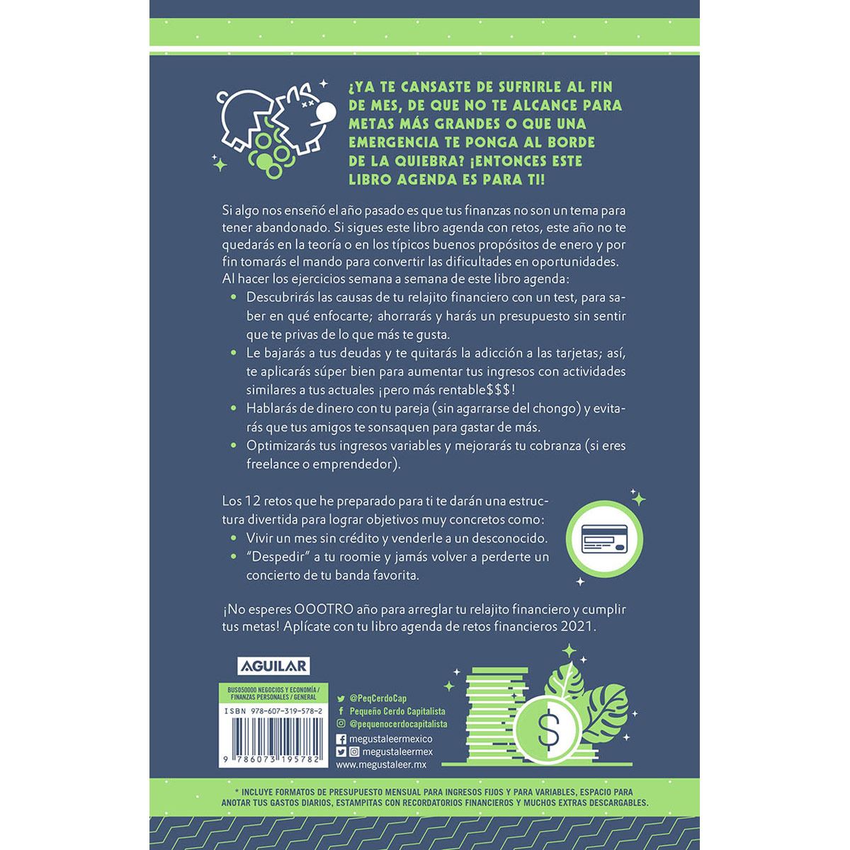 Libro Agenda Pequeño Cerdo Capitalista 2021 Retos Financieros