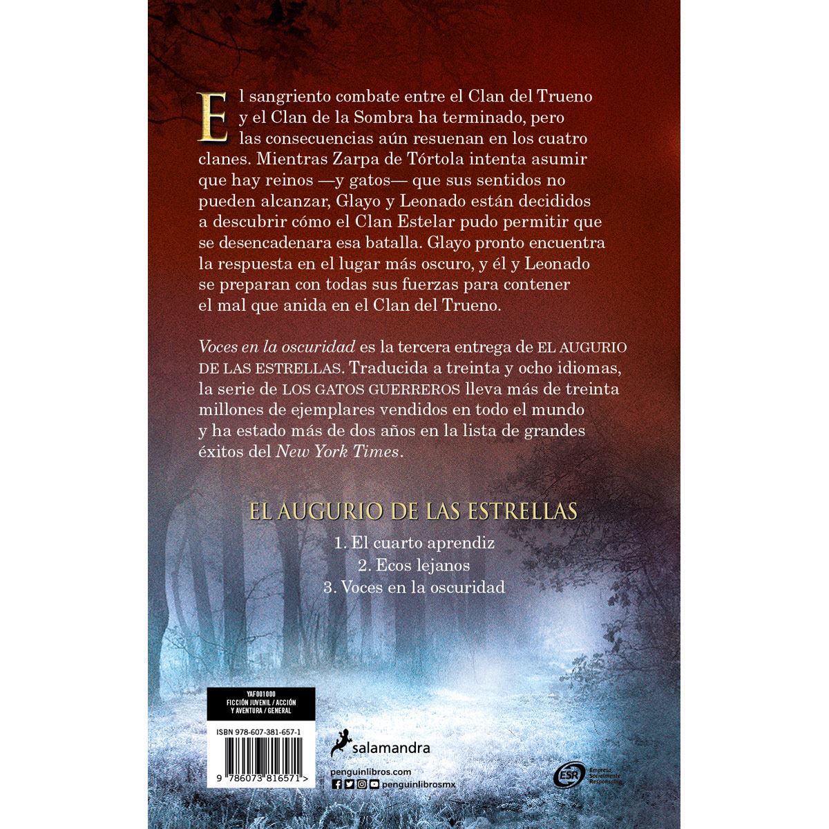 Los gatos guerreros, el augurio de las estrellas. Voces en la oscuridad