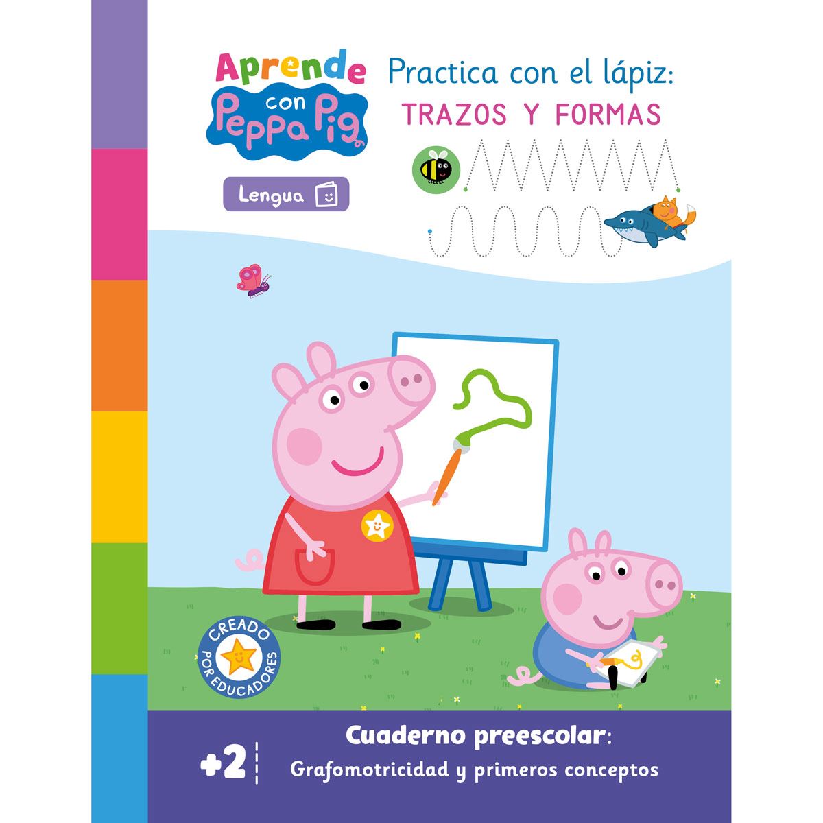 Aprendo con Peppa. Practica con el lápiz: trazos y números