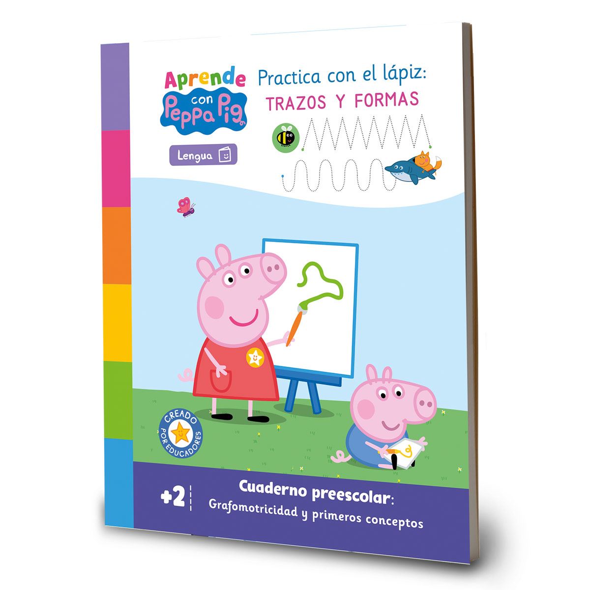 Aprendo con Peppa. Practica con el lápiz: trazos y números