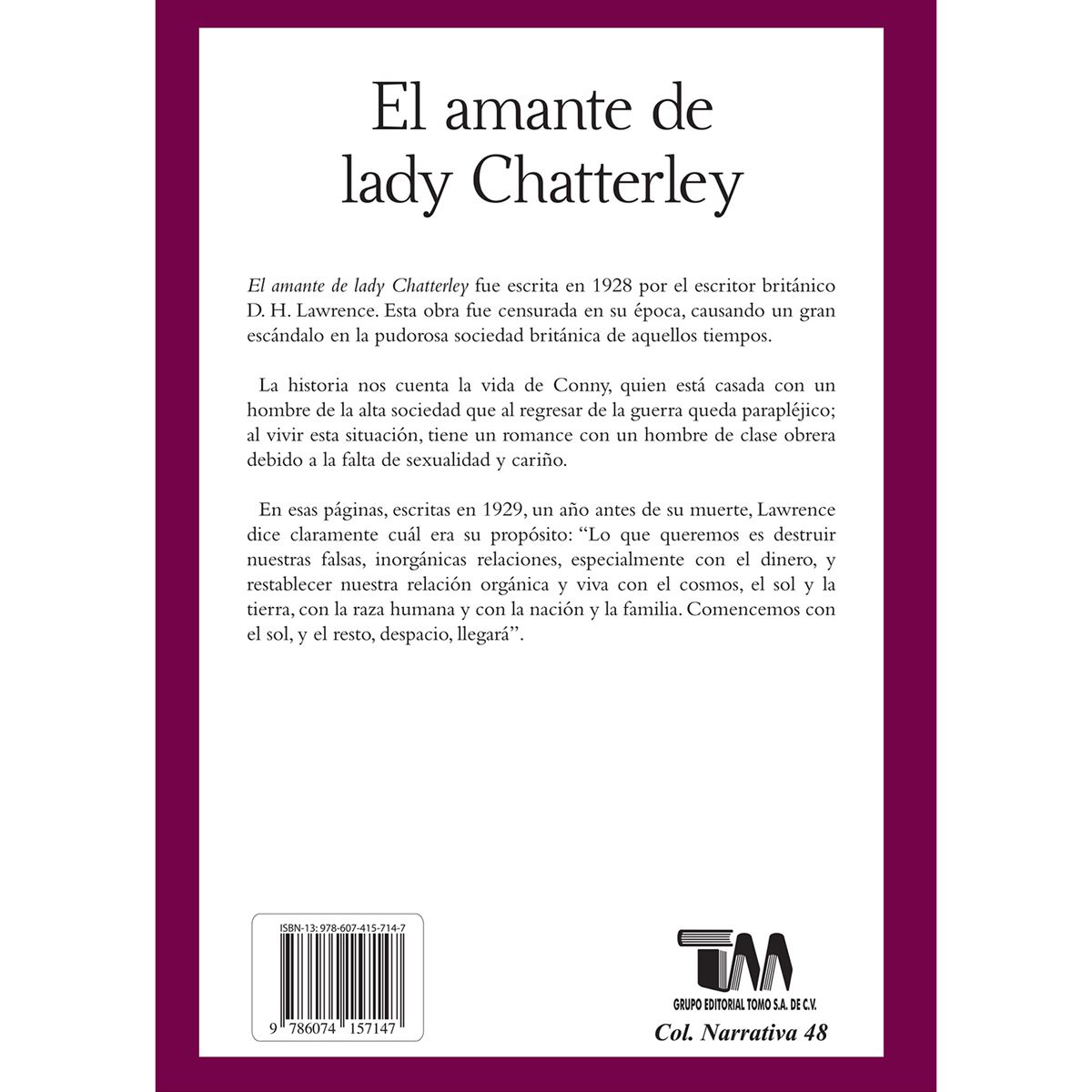 La amante de lady chatterley