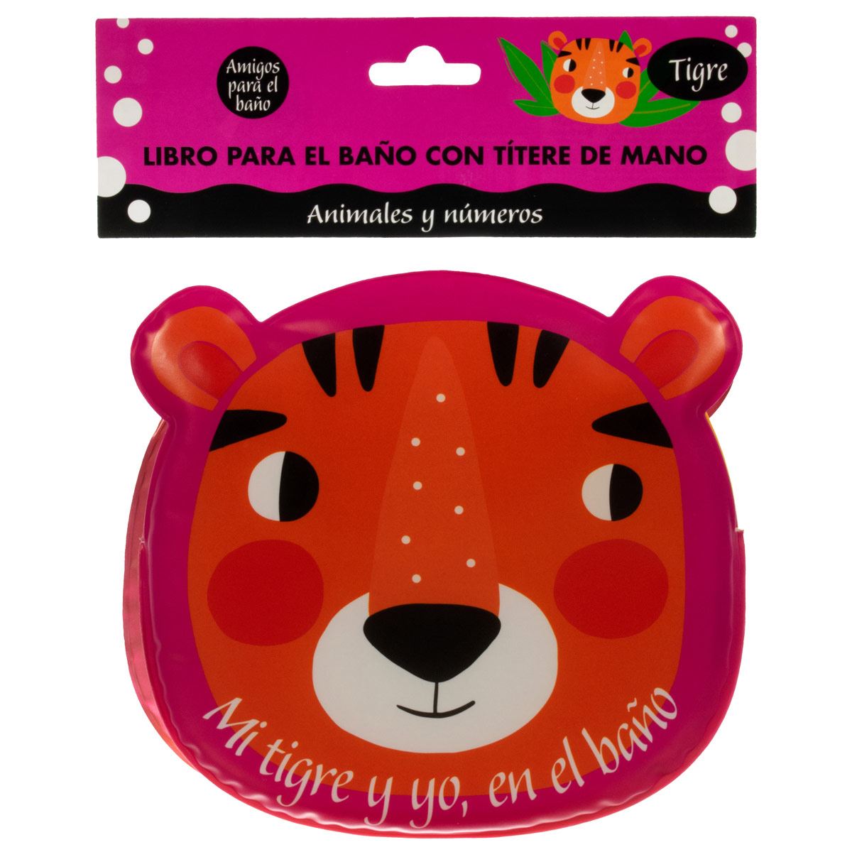 Libro para baño con títere de mano: Mi tigre y yo en el baño