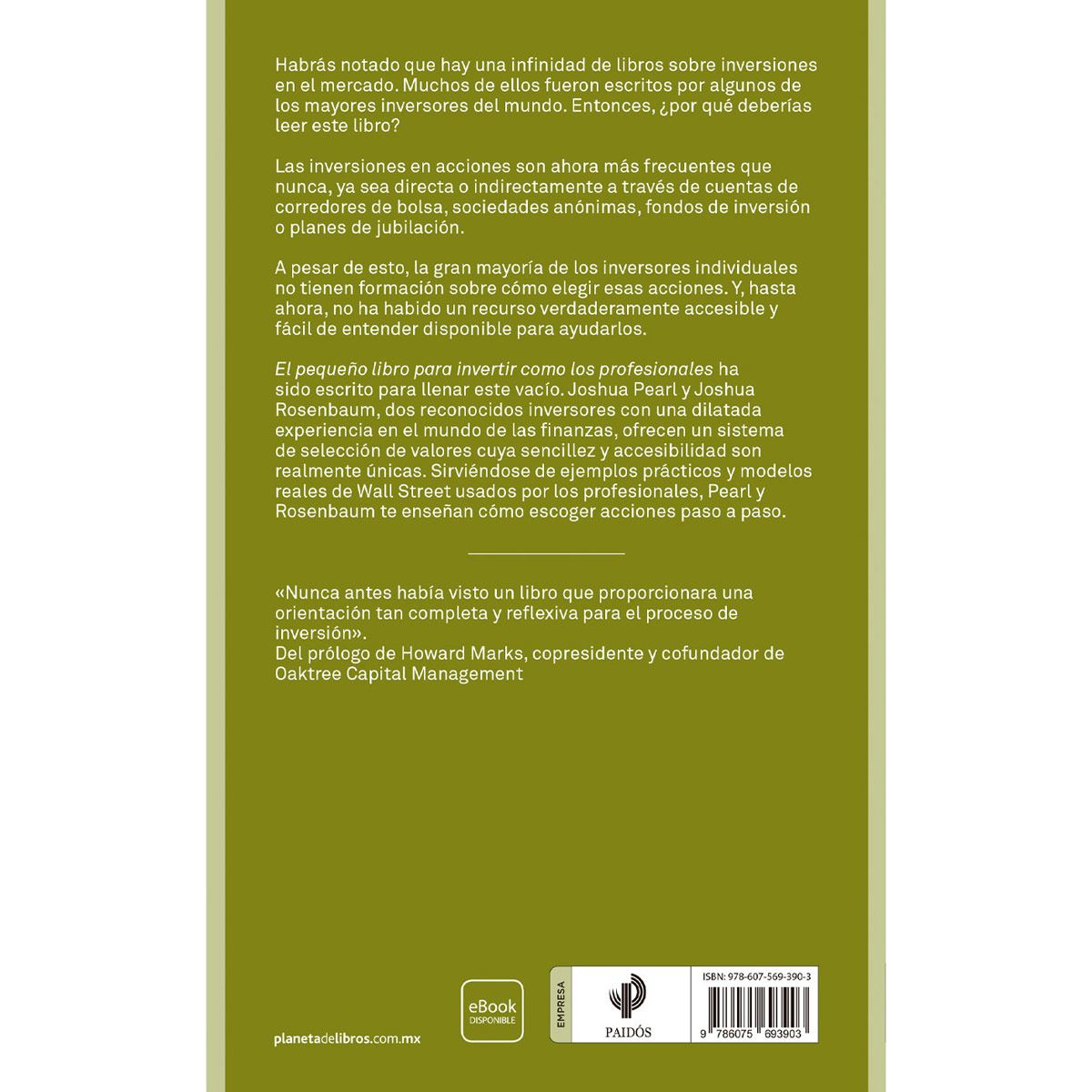 El pequeño libro para invertir como los profesionales