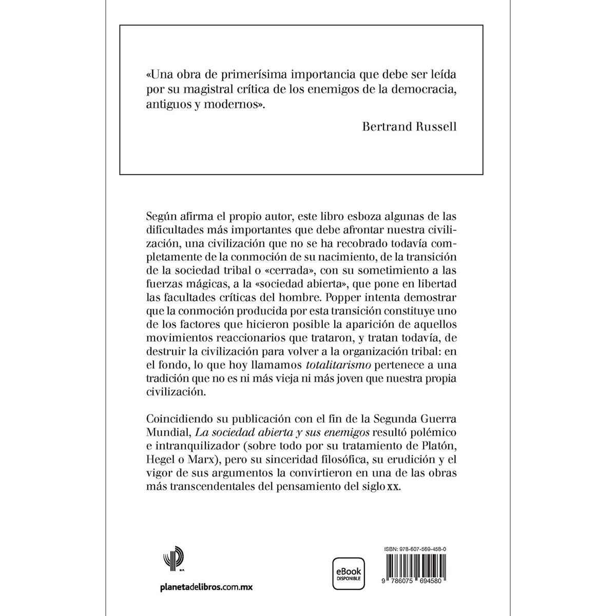 La sociedad abierta y sus enemigos