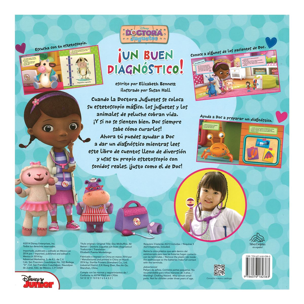 (Libro con estetoscopio) Doctora juguetes. ¡Un buen diagnóstico!