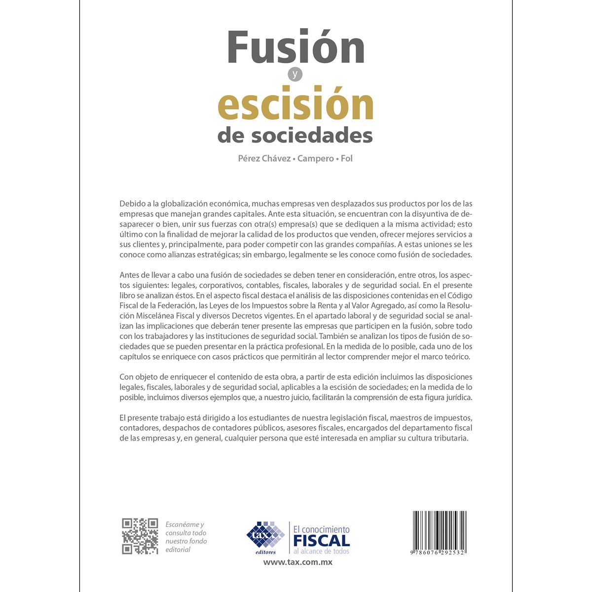 Fusi&#243;n y escisi&#243;n de sociedades