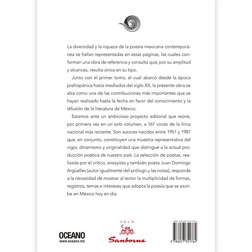 Antología General de la Poesía Mexicana. (Edición Sanborns)