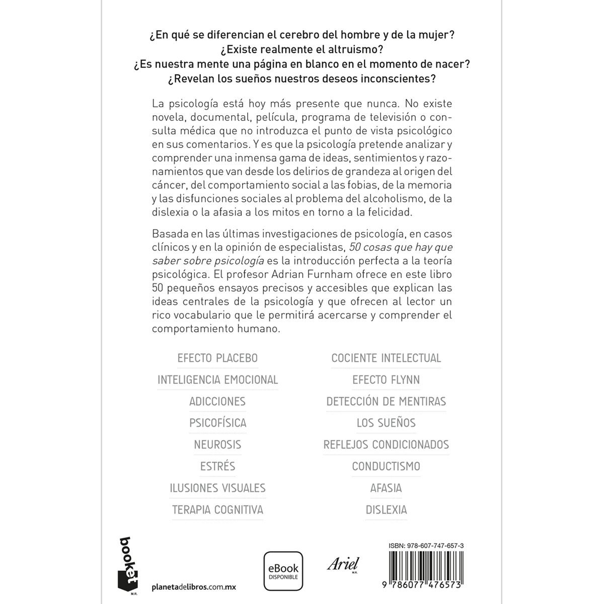 50 cosas que hay que saber sobre psicología