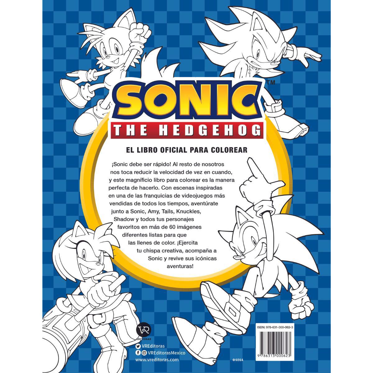 Sonic The Hedgehog El Libro Oficial Para Colorear