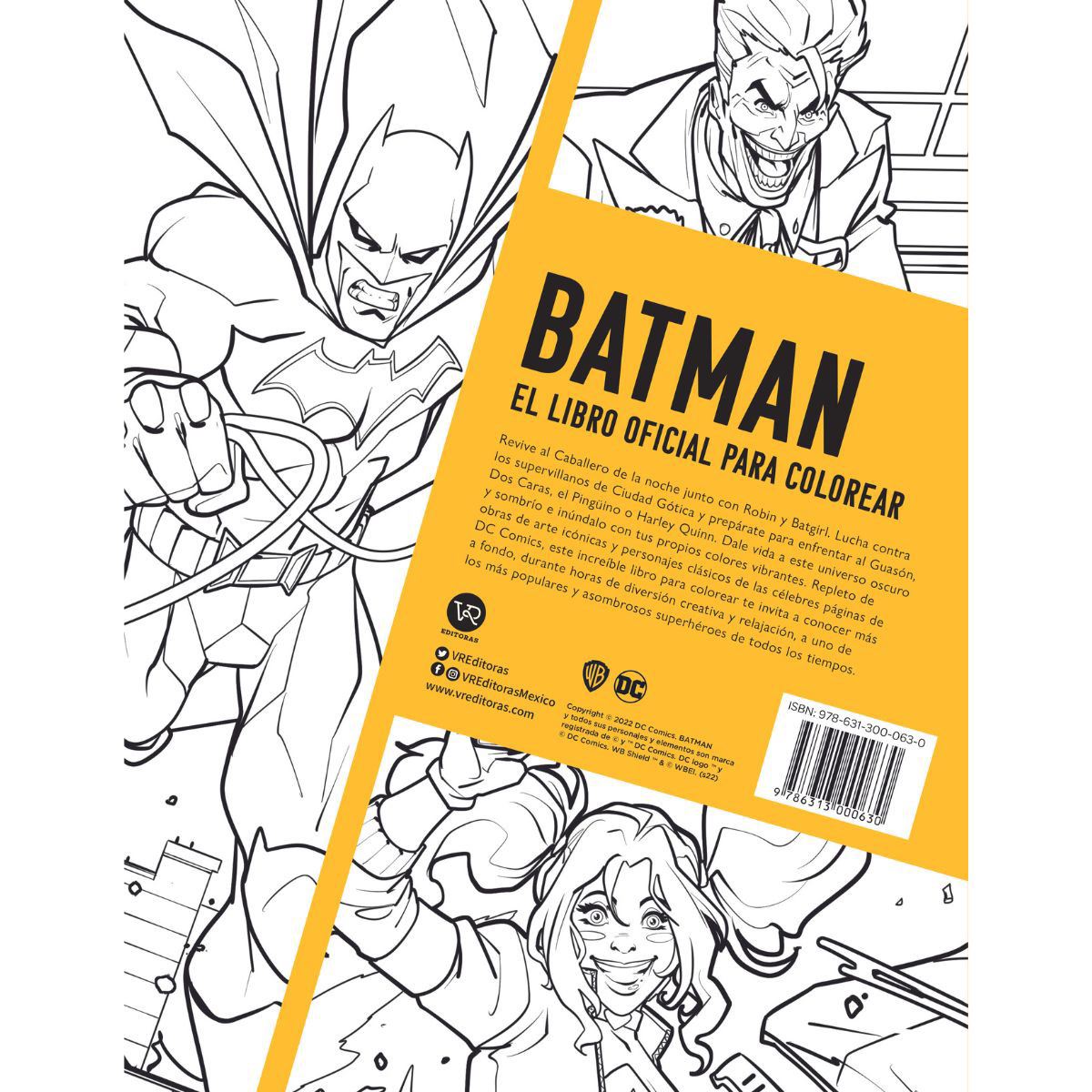 Batman El Libro Oficial Para Colorear