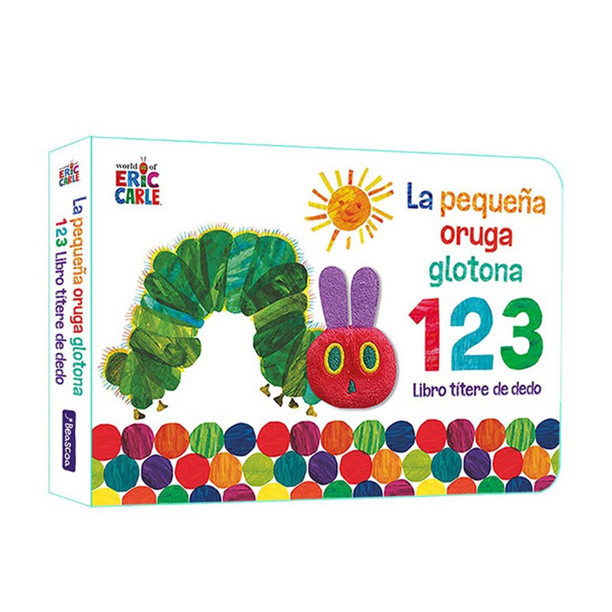 La pequeña oruga glotona 1 2 3. Libro títere de dedo