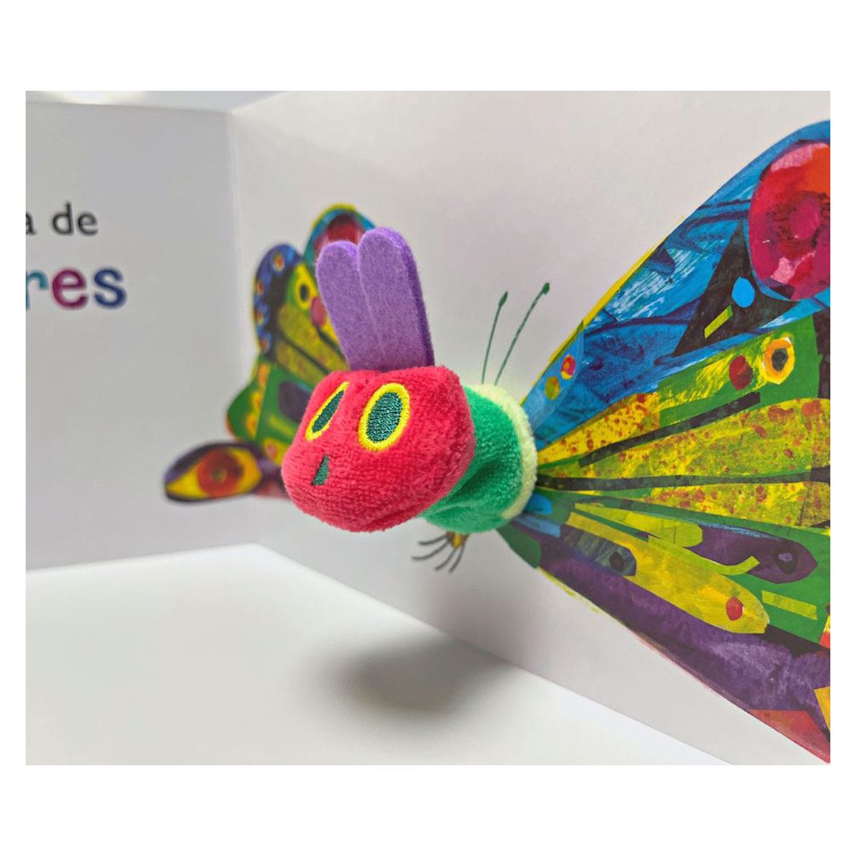 La pequeña oruga glotona 1 2 3. Libro títere de dedo