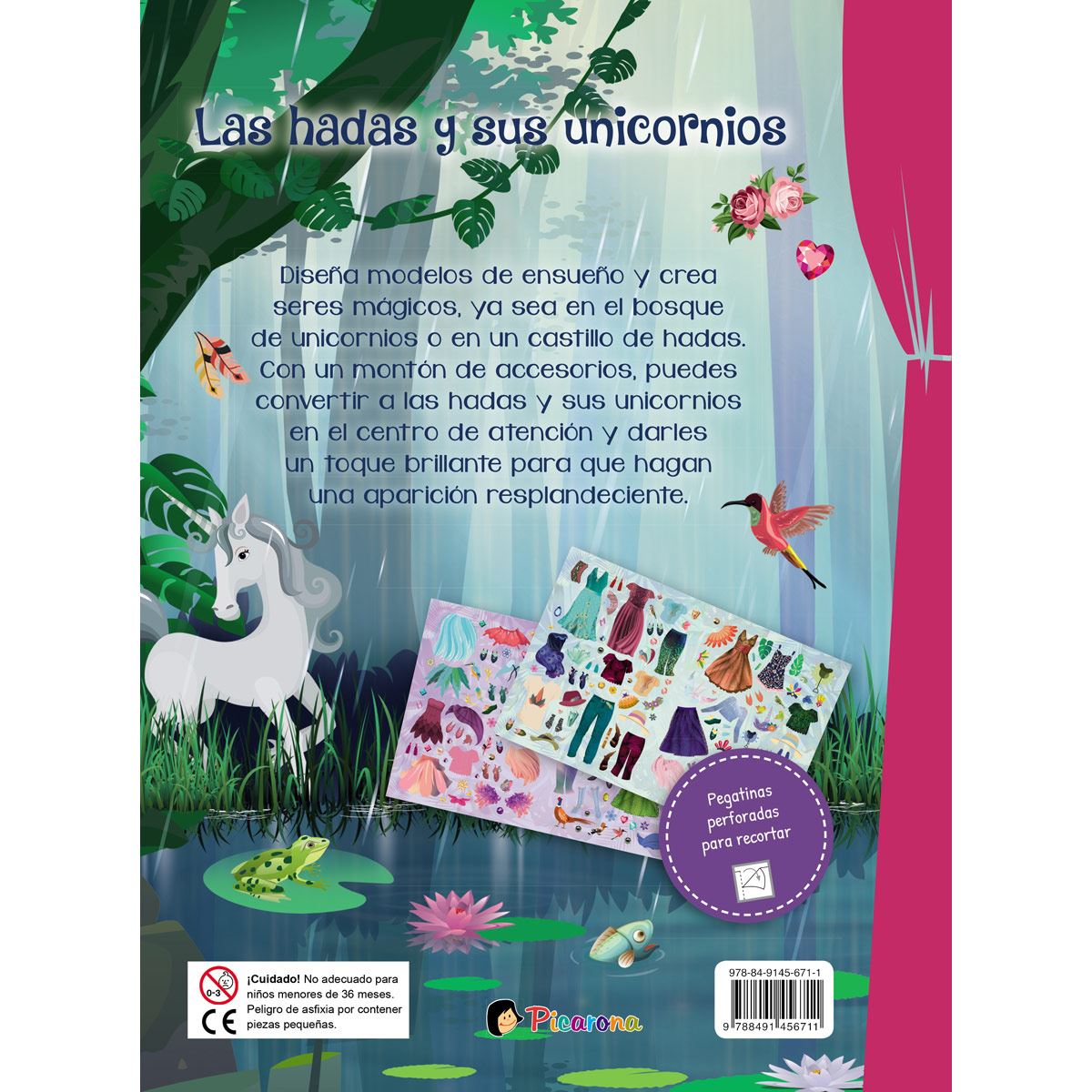 Pegatinas. Las hadas y sus unicornios