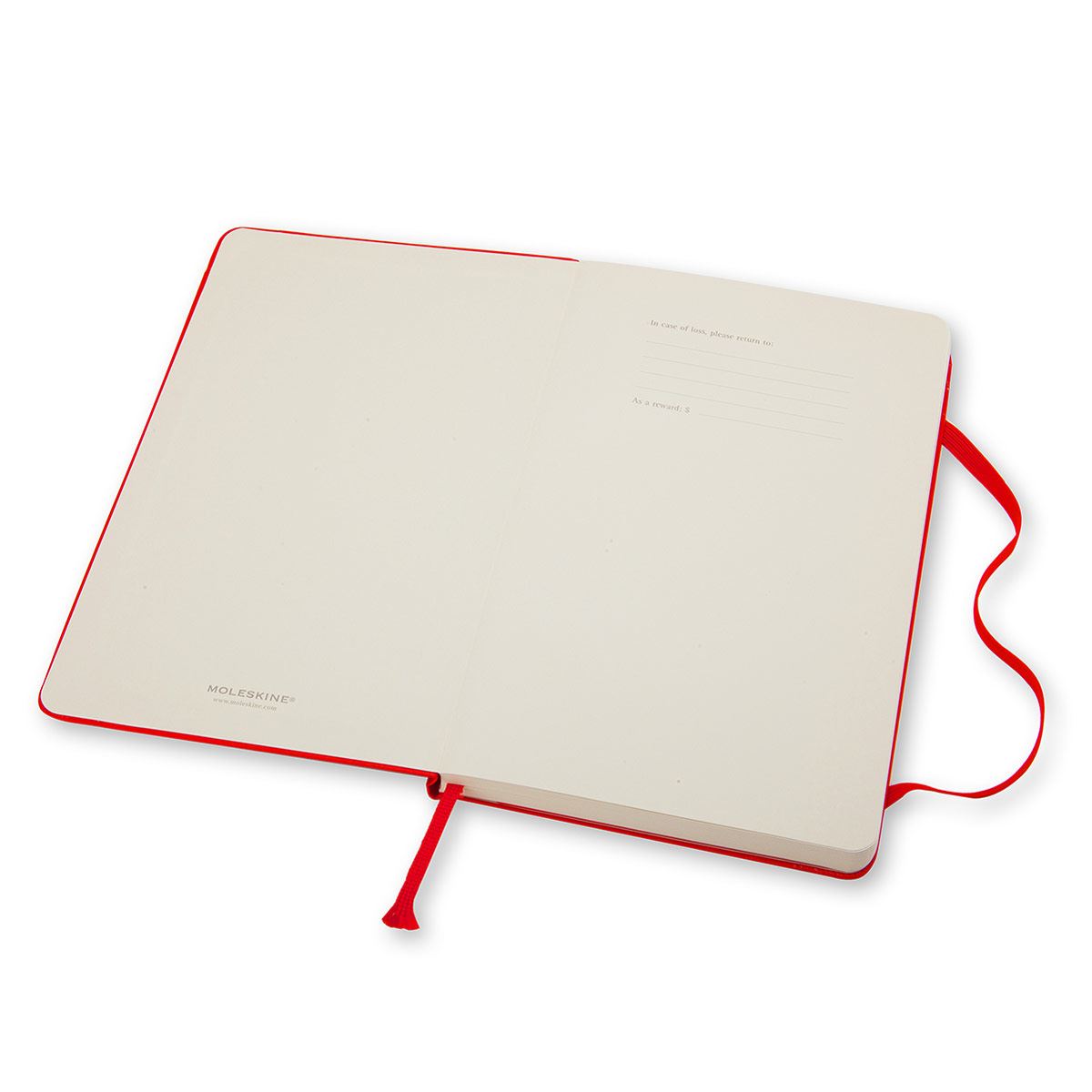 Libreta clásica de bolsillo roja, hoja rayada pasta dura