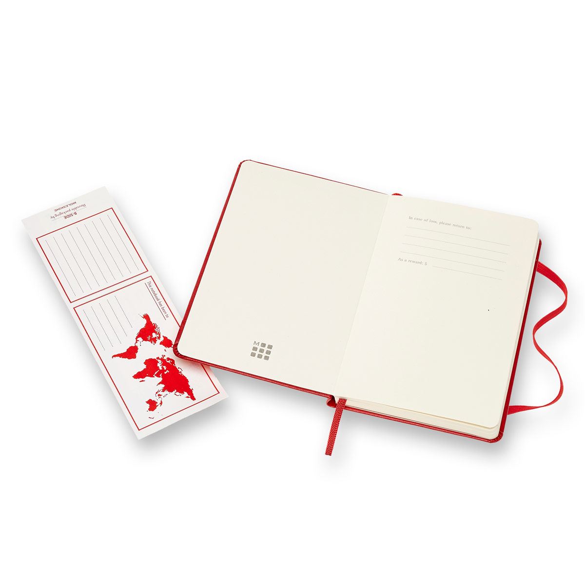 Libreta clásica de bolsillo roja, hoja rayada pasta dura