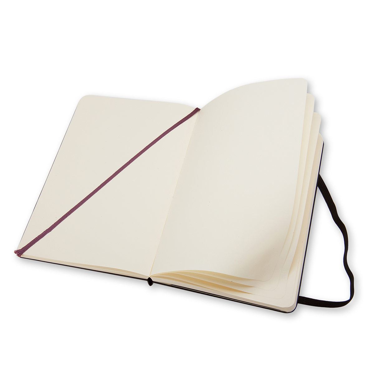 Libreta clásica bolsillo negra, hoja blanca pasta dura