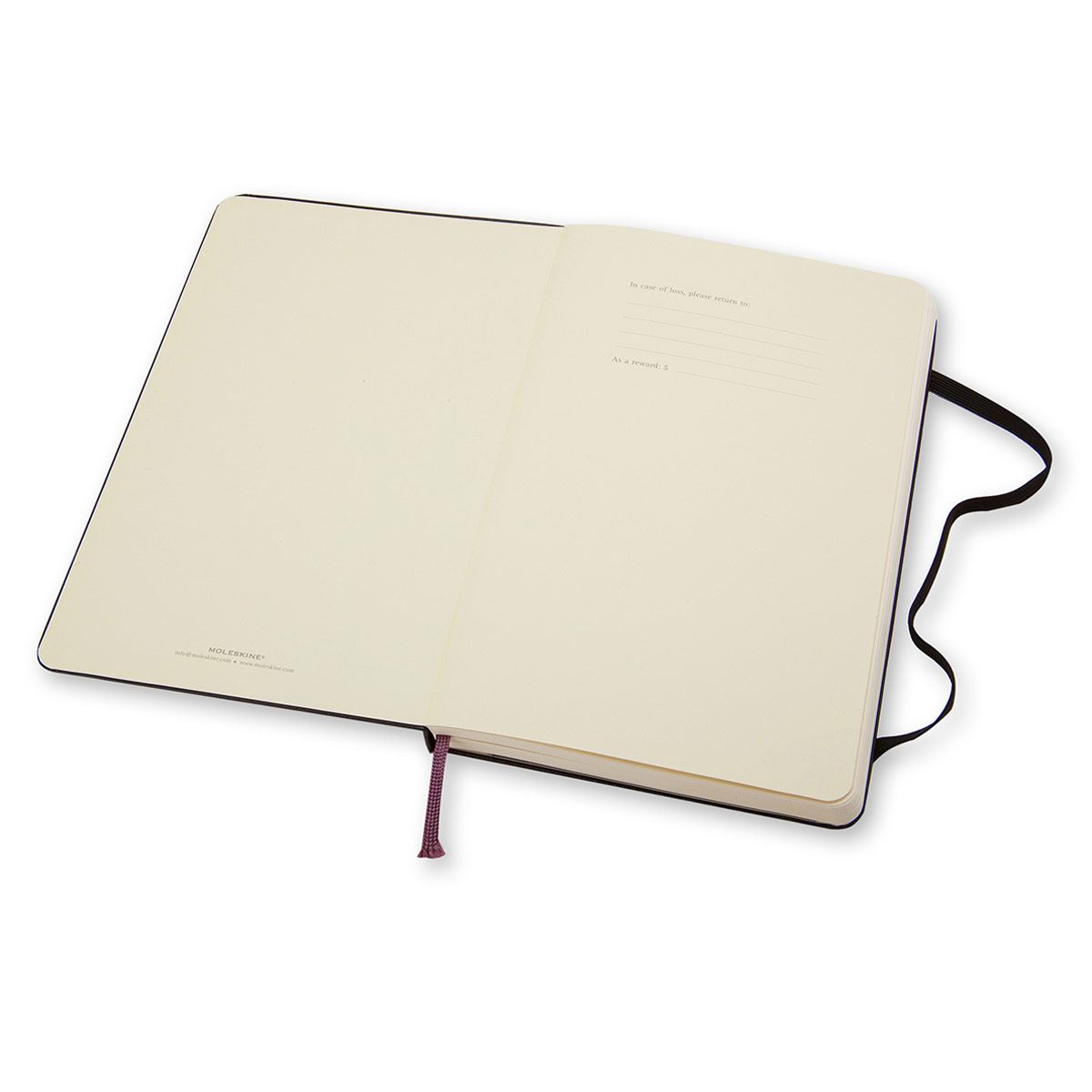 Libreta clásica bolsillo negra, hoja blanca pasta dura