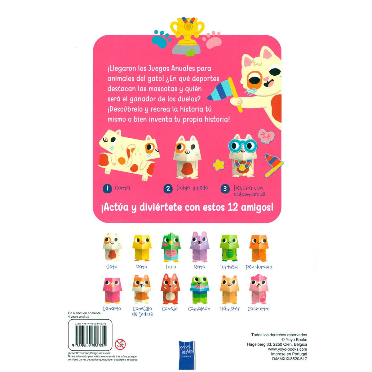 12 amigos animale de papel: mascota