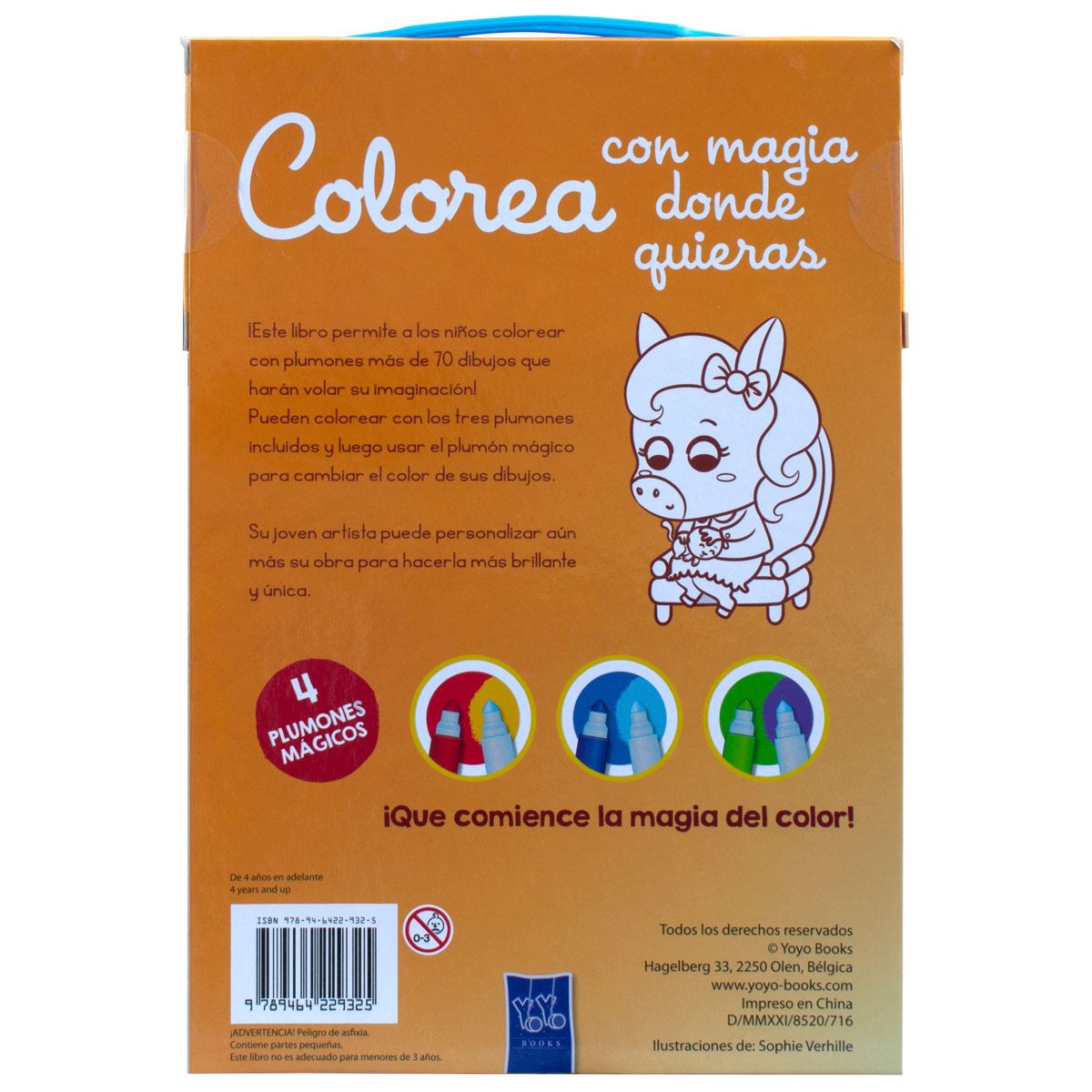 Colorea con magia donde quieras. 4+ gallina