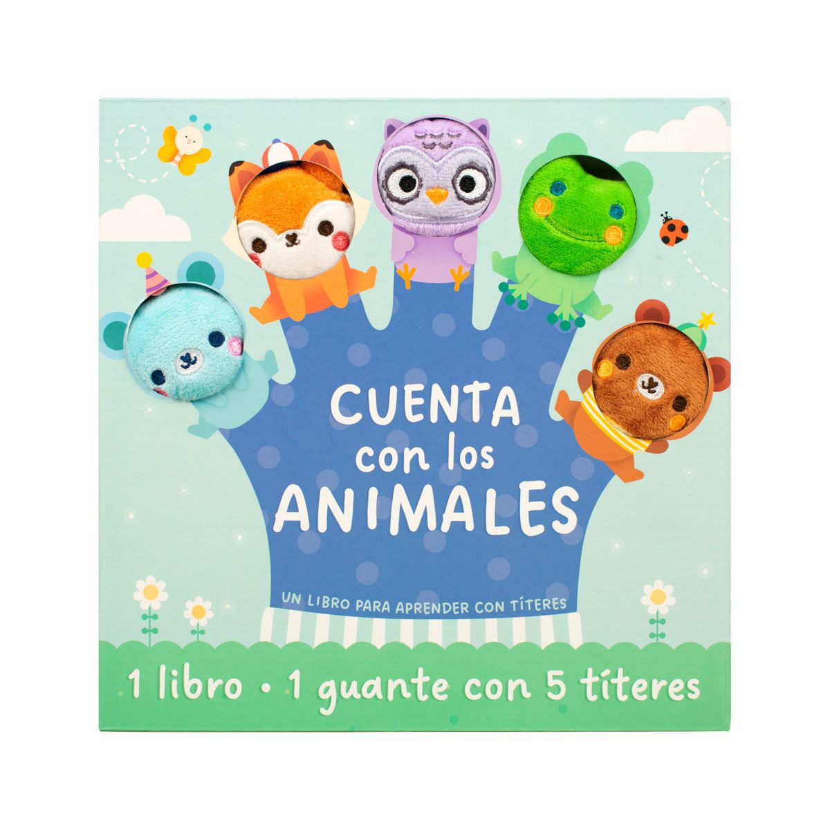 Cuenta con los animales, 1 Libro con un guante
