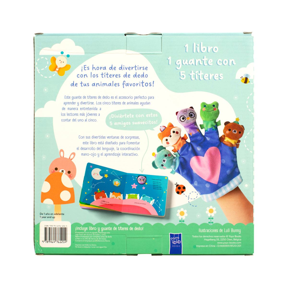 Cuenta con los animales, 1 Libro con un guante