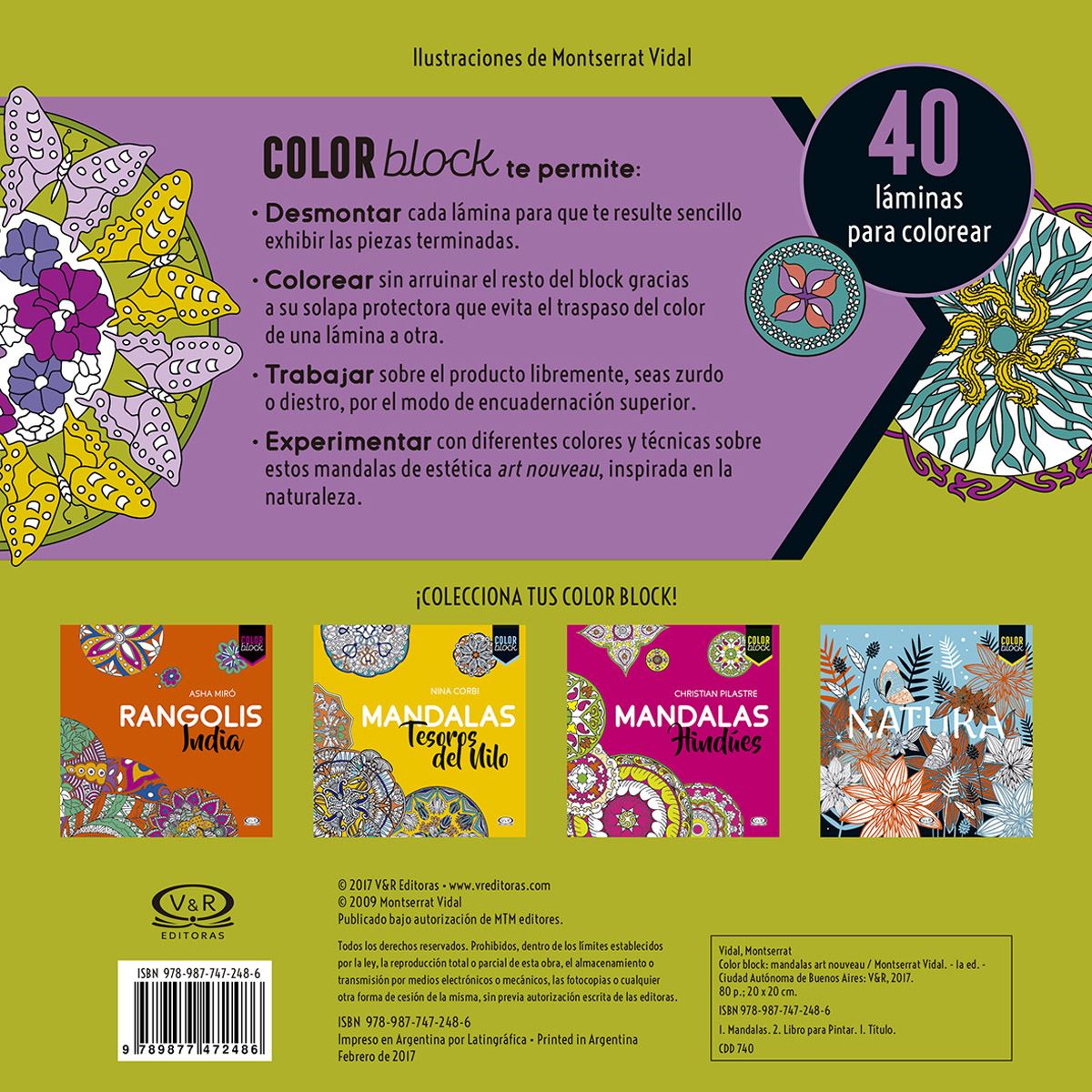 Mandalas art nouveau  color block