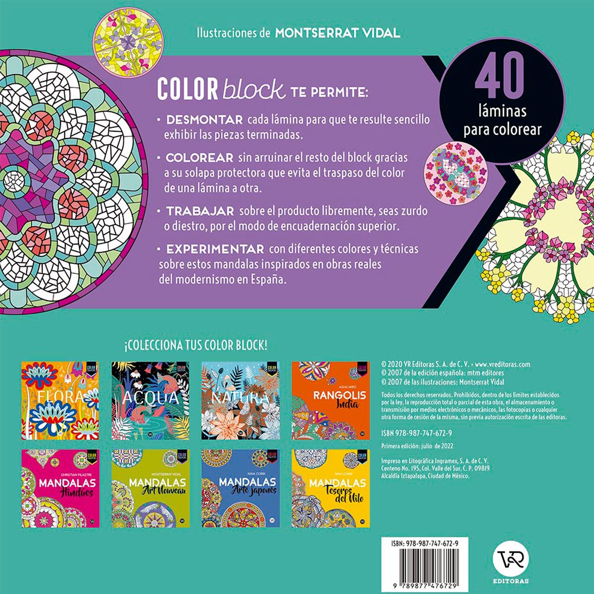 Color block mandalas modernistas