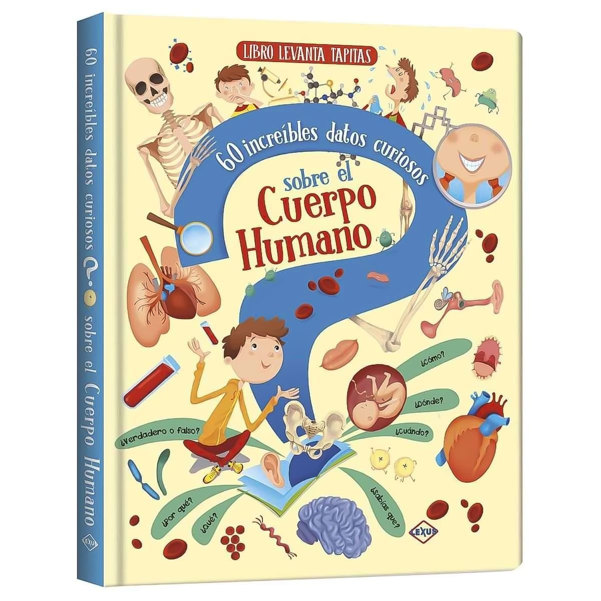 60 Increíbles datos curiosos del cuerpo humano, libro levanta tapitas