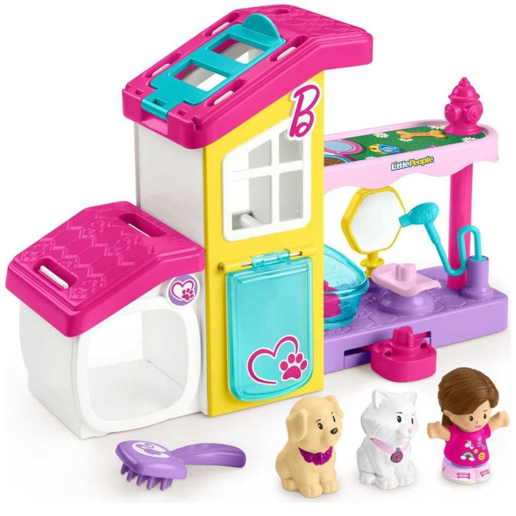 Fisher price little people set de juego barbie spa mascotas