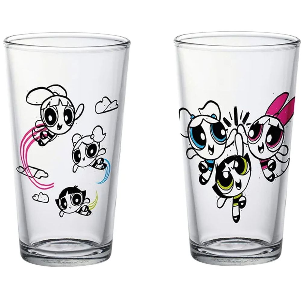 Vaso de vidrio 450ml con popote - Geekolor