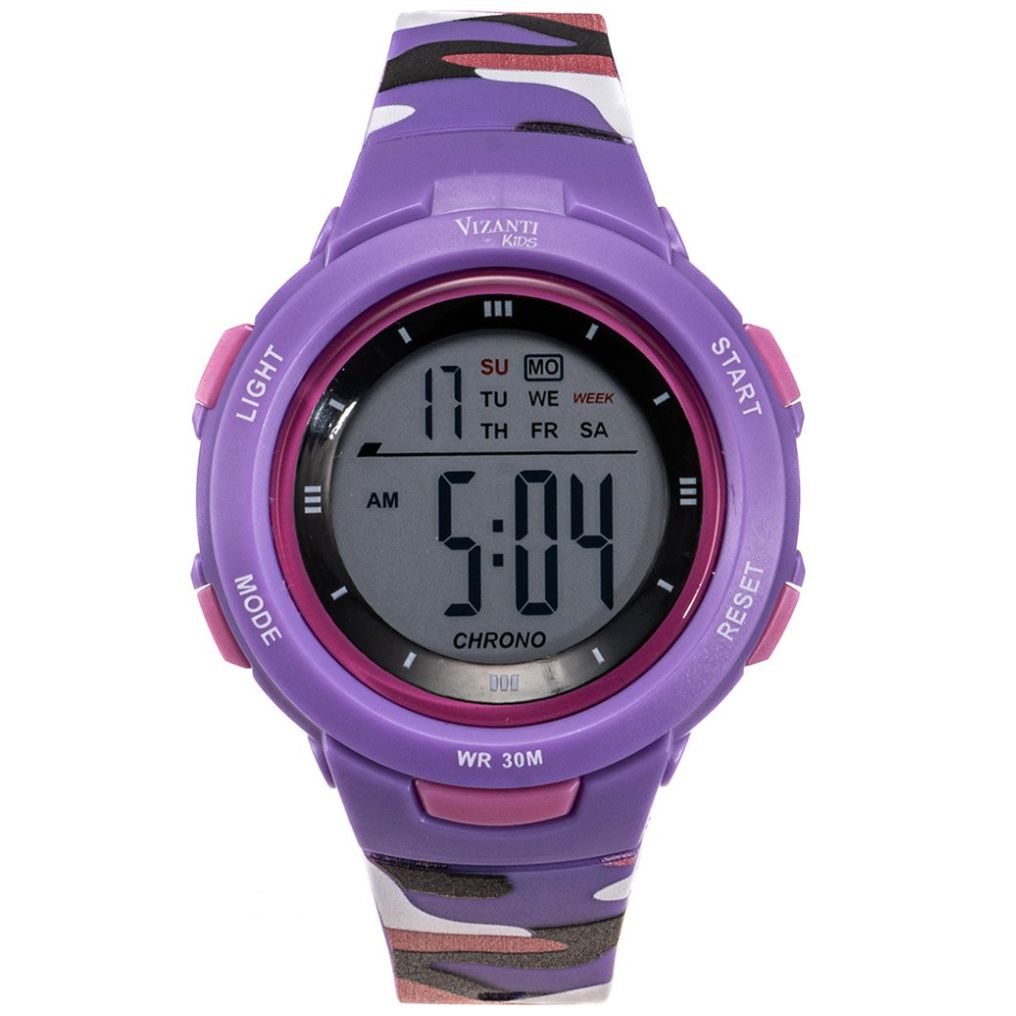 RV Color Rosa-Reloj Infantil, Reloj Adolescente, con  Alarma/Cronógrafo/Impermeable para Regalo Niña 5-15 Años Rojo Verde