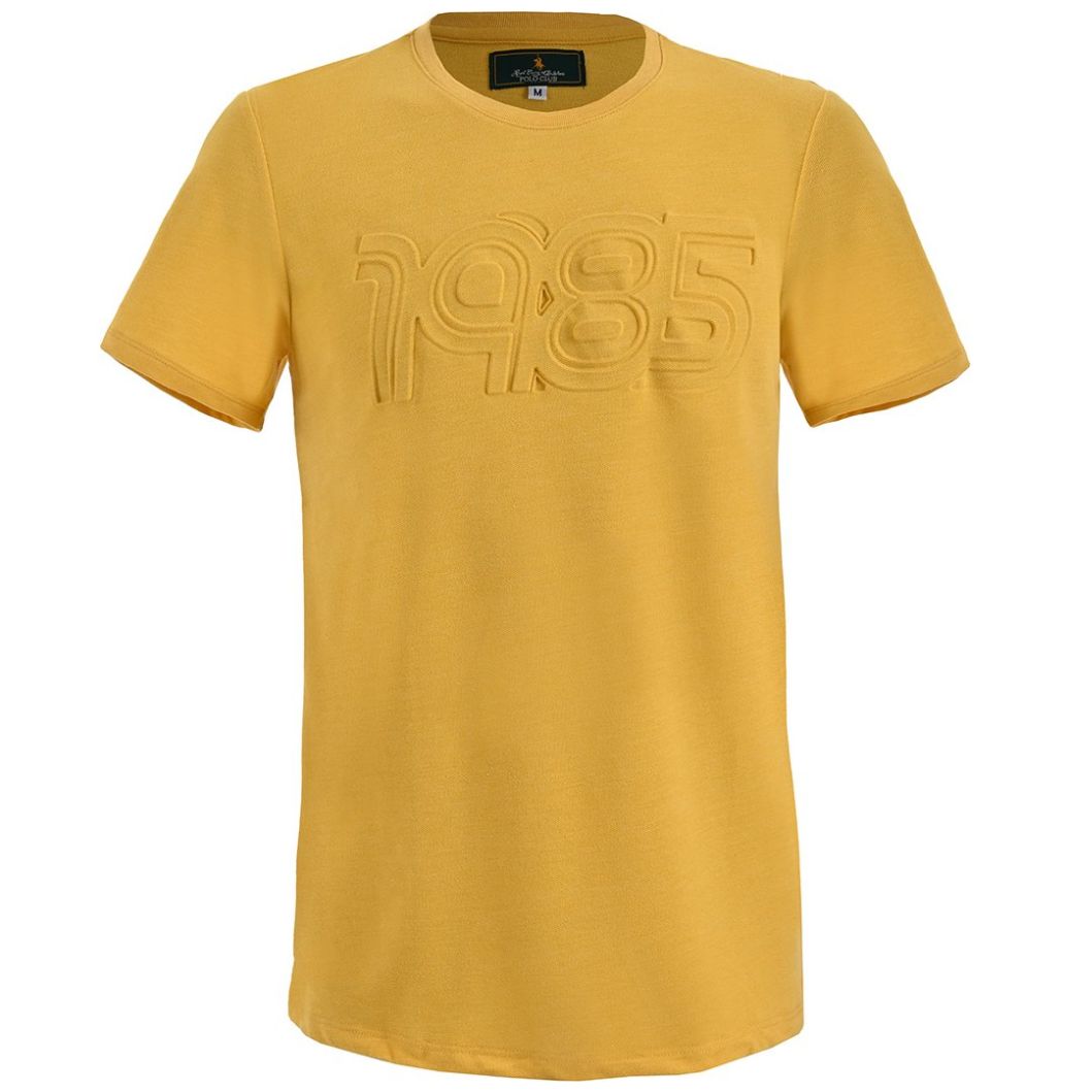 Camiseta básica de manga larga amarilla con logo Polo Club