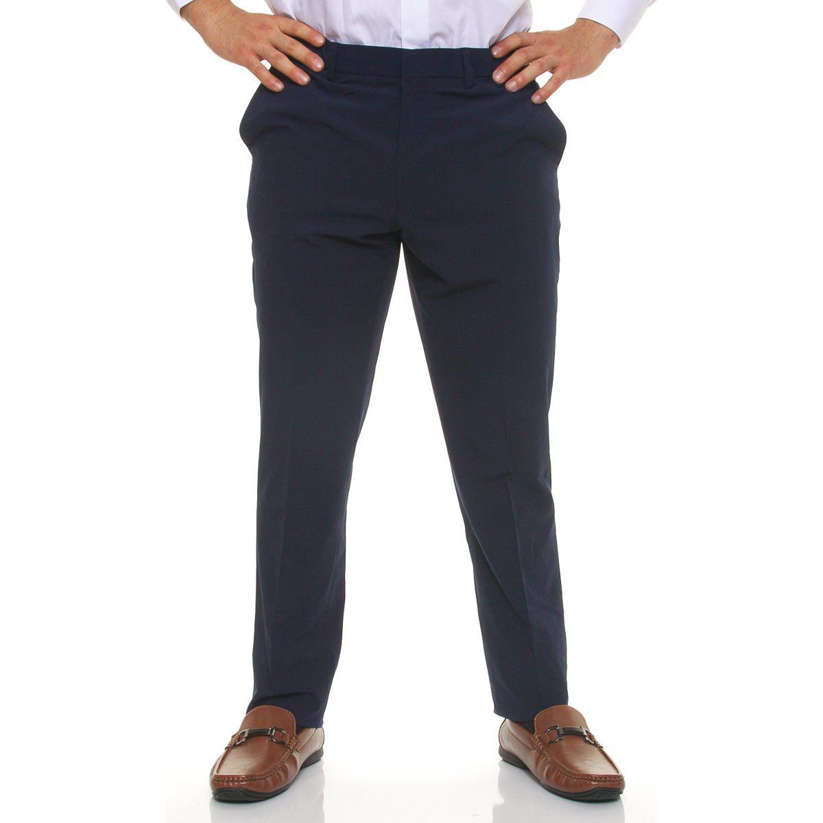 Pantalon de vestir slim fit hombre hot sale