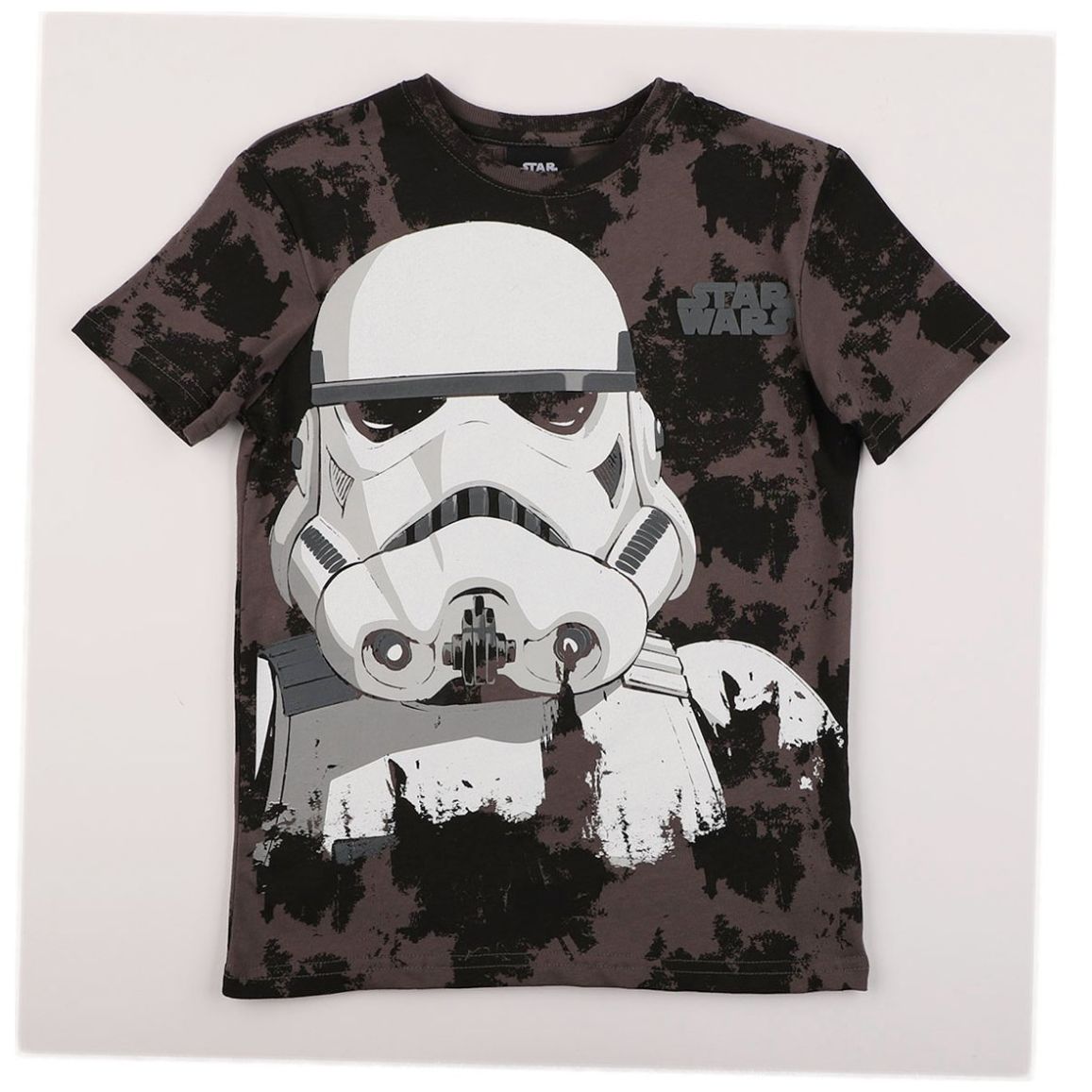 Playera Star Wars Manga Corta Stormtrooper Negra para Ni o