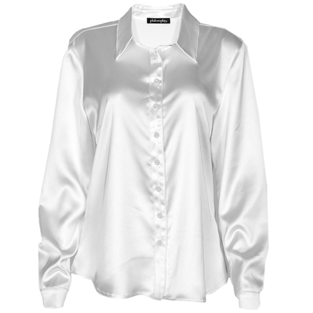 Blusa Blanca Lisa Satinada Philosophy