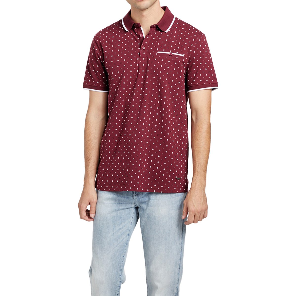 Guess striped polo hot sale