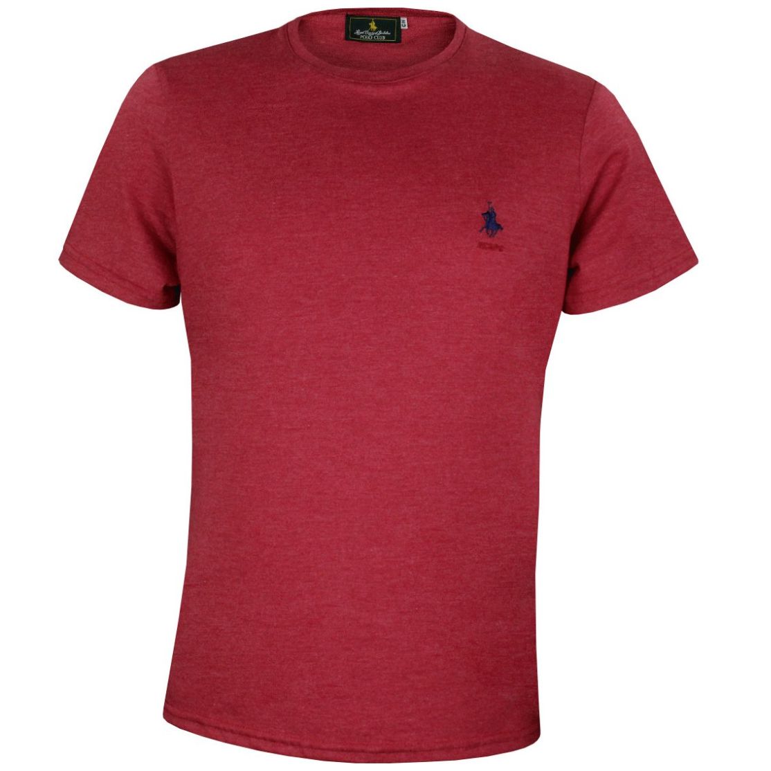 Playera Polo Club Manga Corta Cuello Redondo Vino para Hombre