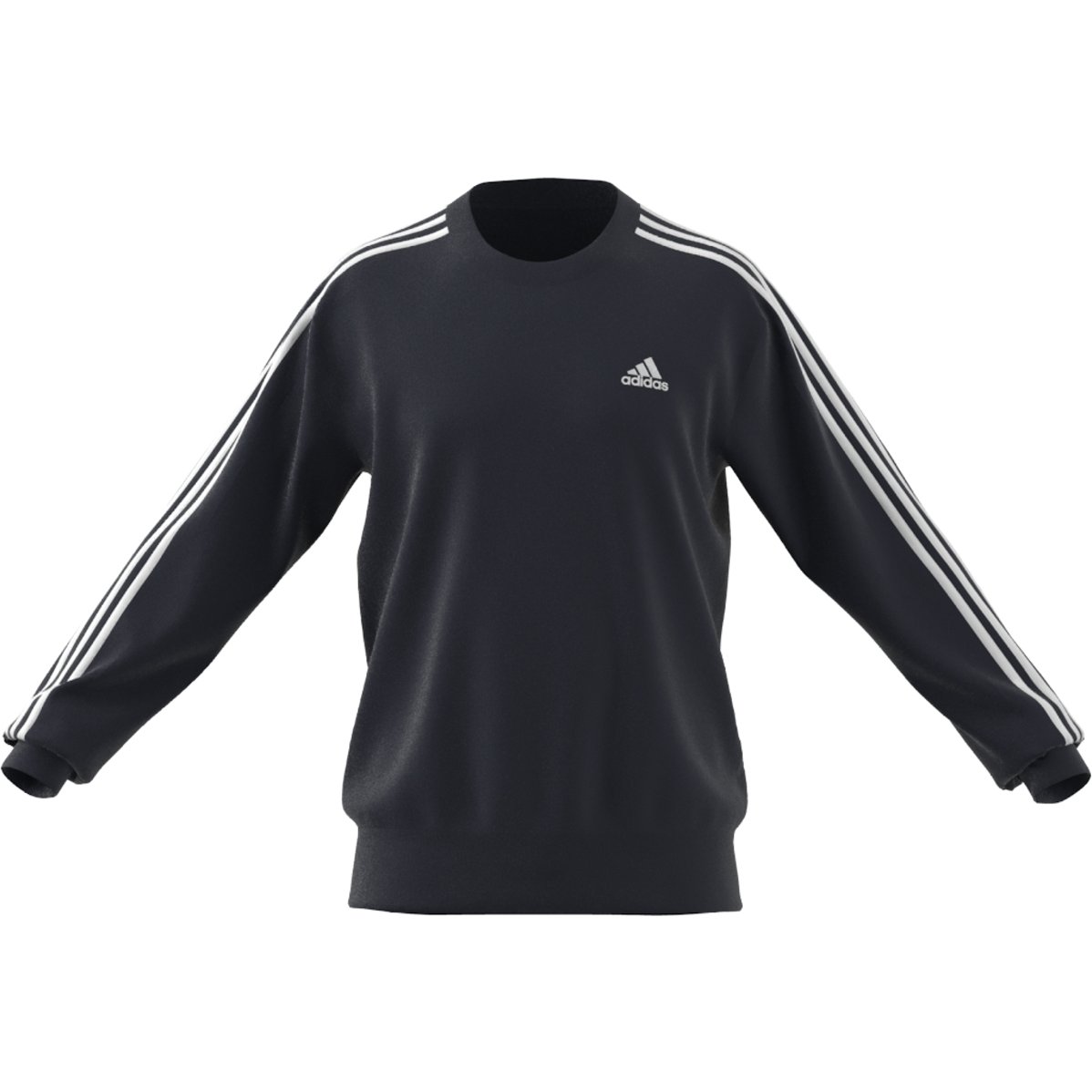 adidas Sudadera Essentials 3 Stripes Logo Blanca para Hombre